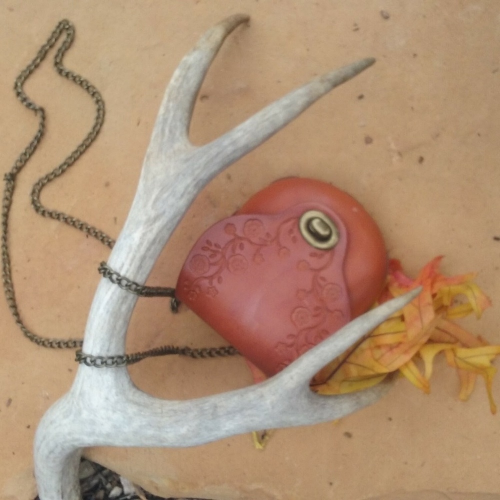 Leather and chain southwest purse